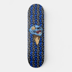 Random Skulls Blue Ice Cream Skull Gravestone Persoonlijk Skateboard