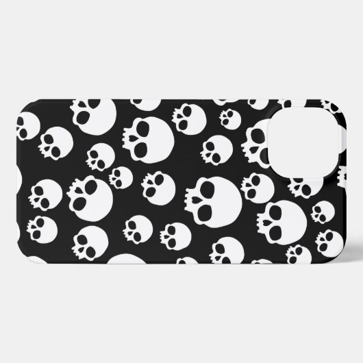 Random Skulls Pattern iPhone Hoesje (Achterkant horizontaal)