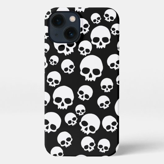 Random Skulls Pattern iPhone Hoesje (Achterkant)