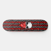 Random Skulls Pattern Red Bandana Persoonlijk Skateboard (Horizontaal)