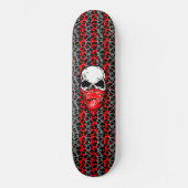 Random Skulls Pattern Red Bandana Persoonlijk Skateboard (Voorkant)