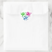 Random Splats Ronde Sticker (Tas)