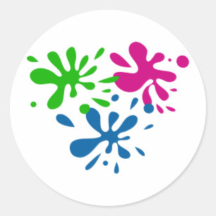 Random Splats Ronde Sticker