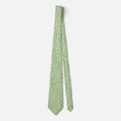 Random Spots - Avocado Green op White Stropdas (Voorkant)