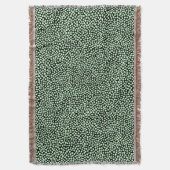 Random Spots - Ghost Green op Black Deken (Voorkant Verticaal)