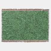 Random Spots - Mint Green op Black Deken (Voorkant)