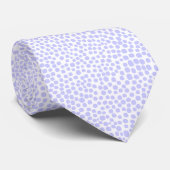 Random Spots - Powder Blue op White Stropdas (Opgerold)