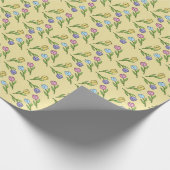 Random Spring Flowers Tulps Easter Cadeaupapier (Hoek)