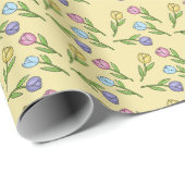Random Spring Flowers Tulps Easter Cadeaupapier (Rol Hoek)