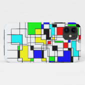 Random Squares Homage to Mondrian Case-Mate iPhone Case (Achterkant (horizontaal))