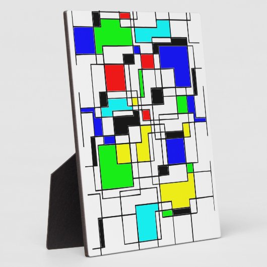 Random Squares Homage to Mondrian Fotoplaat (Zijkant)