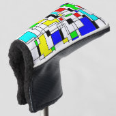 Random Squares Homage to Mondrian Golfheadcover (3/4 voorkant)
