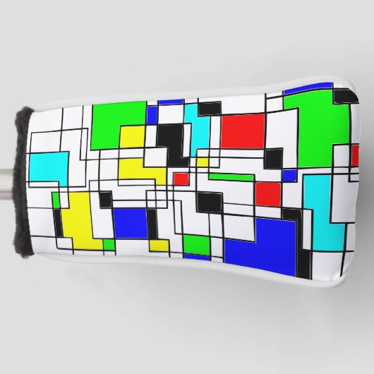 Random Squares Homage to Mondrian Golfheadcover (Voorkant)