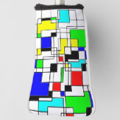 Random Squares Homage to Mondrian Golfheadcover (Draai 90)
