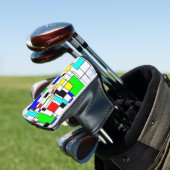 Random Squares Homage to Mondrian Golfheadcover (Insitu)