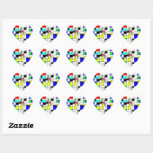 Random Squares Homage to Mondrian Hart Sticker (Vel)