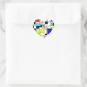 Random Squares Homage to Mondrian Hart Sticker (Tas)