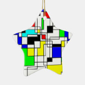 Random Squares Homage to Mondrian Keramisch Ornament (Rechts)