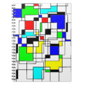 Random Squares Homage to Mondrian Notitieboek (Voorkant)