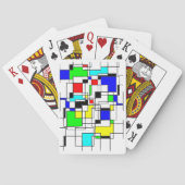 Random Squares Homage to Mondrian Speelkaarten (Achterkant)