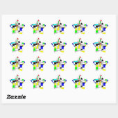 Random Squares Homage to Mondrian Ster Sticker (Vel)