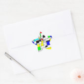 Random Squares Homage to Mondrian Ster Sticker (Envelop)