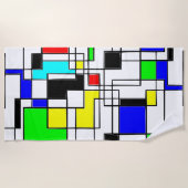 Random Squares Homage to Mondrian Strandlaken (Voorkant)