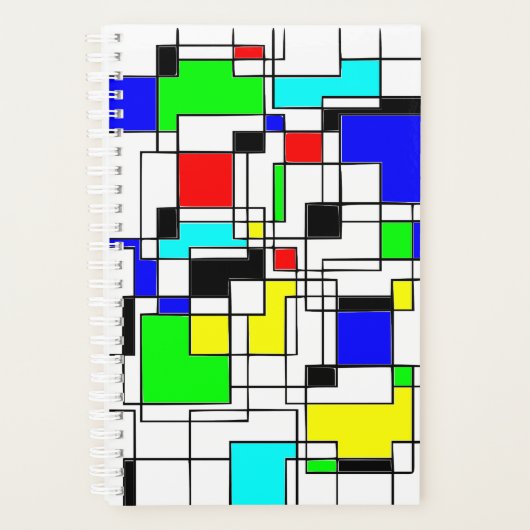 Random Squares Retro Art Planner (Voorkant)
