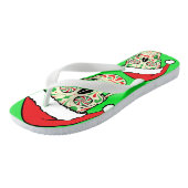 Random Sugar Skull Santa Face Teenslippers (Schuin)