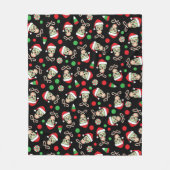 Random Sugar Skull Santa Fleece Blanket Deken (Voorkant)
