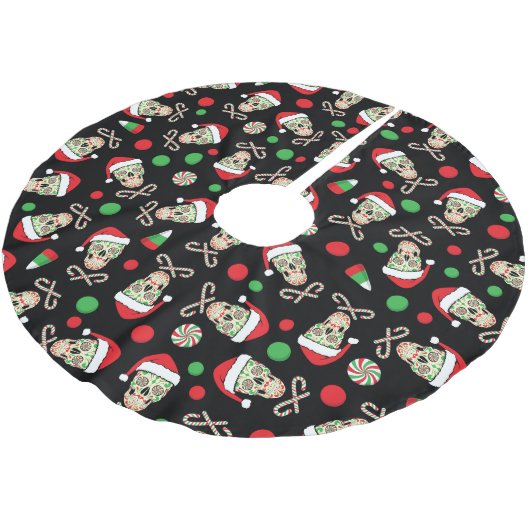 Random Sugar Skull Santa Kerstboom Rok (Gekanteld)