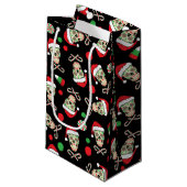 Random Sugar Skull Santa Klein Cadeauzakje (Voorkant Gekanteld)