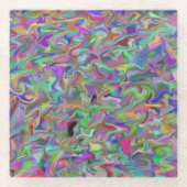 Random Swirl Glass Onderzetter Glazen Onderzetter (Voorkant)