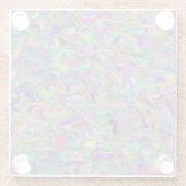 Random Swirl Glass Onderzetter Glazen Onderzetter (Achterkant)