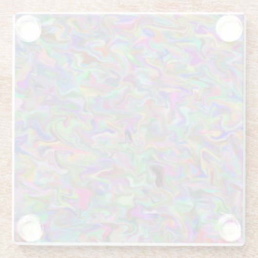 Random Swirl Glass Onderzetter Glazen Onderzetter (Achterkant)