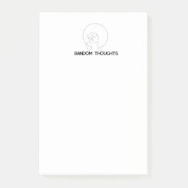 Random Thoughts Afro Post-it® Notes