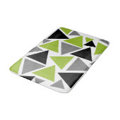 Random Triangles Lime Green Grey Black White Badmat (Gekanteld)