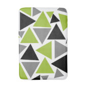 Random Triangles Lime Green Grey Black White Badmat (Voorkant Verticaal)