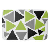 Random Triangles Lime Green Grey Black White Badmat (Voorkant)