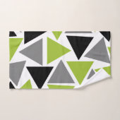 Random Triangles Lime Green Grey Black White Handdoek (Handdoek)