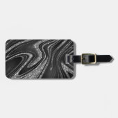 Random Wave Glitter Bagagelabel (Voorkant horizontaal)