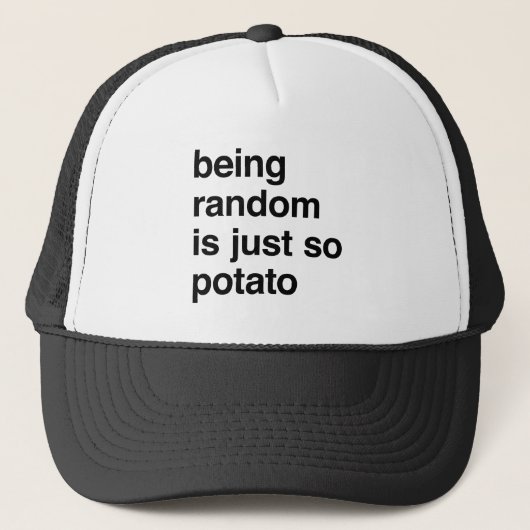 Random zijn is aardappel trucker pet (Voorkant)