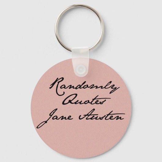 Randomly citeert Jane Austen Sleutelhanger (Voorkant)