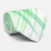 Randomly Green Tones Stripes Stropdas (Opgerold)