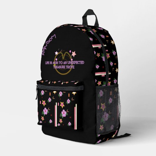 Randow Print Cut Naaien Rugzak (Achterkant Hoek Rechts)