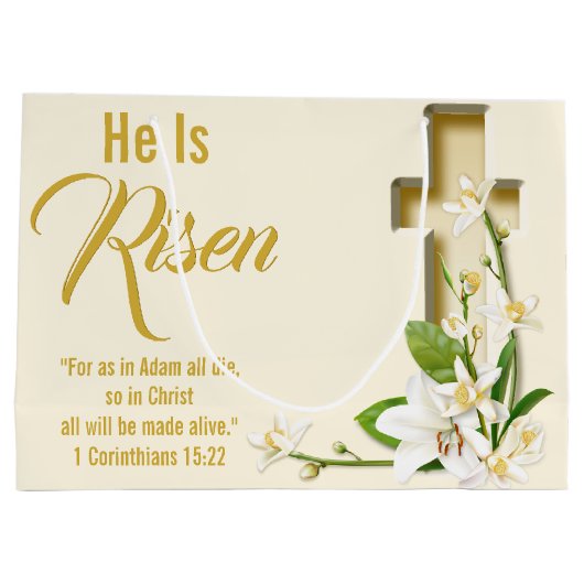 Randschrift voor Lily Pasen Groot Cadeauzakje (Achterkant)