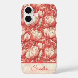 Randse Leraar Waarderingsgeschenk Tulp Bloem Naam iPhone 16 Hoesje