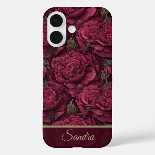 Randse Vrouwen Cadeau Anjer Bloem Naam Case-Mate iPhone Case (Achterkant)