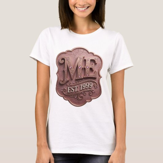 Randstaand goud ME EST 1999 Statement Design T-shirt (Voorkant)