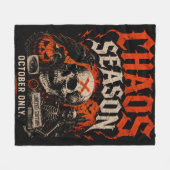 Randsted Gothic Chaos Seizoen Schedel Halloween Fleece Deken (Voorkant (Horizontaal))